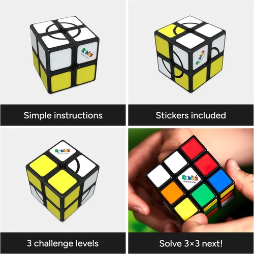Miniatura 4 de Rubik’s Cube, Aprendiz, Cubo Principiante 2x2, Rompecabezas Clásico de Combinación de Colores, Rompecabezas Sensorial para Solución de Problemas
