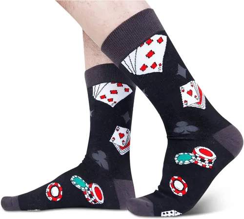 Miniatura 5 de HAPPYPOP Calcetines con bandera estadounidense para hombre, doctor, matemáticas, optometría, golf, regalos para enfermera, graduación, póquer