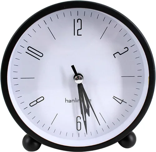 Miniatura 14 de Sherry Nightlight Despertador 4" Redondo Silencioso Despertador Mesita de noche Reloj de viaje sin tictac Beige