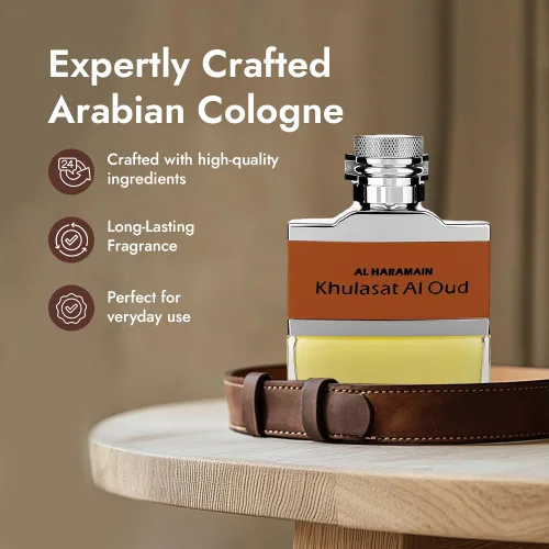 Miniatura 6 de Al Haramain Khulasat Al Oud - Colonia para hombres - Perfume árabe de larga duración para hombres - Fragancias Oud Eau de Parfum - 3.3 oz