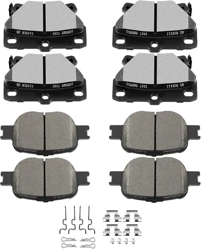 Miniatura 21 de SCITOO Kits de pastillas de freno de cerámica D465 D374 Reemplazo delantero y trasero para Acura CL 1997-1999, para Honda Civic 2002-2003 200-2011