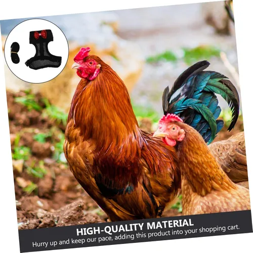 Miniatura 4 de Juego de arnés y correa de pollo para mascotas con cuerda de tracción ajustable, arnés de gallo duradero para paseos al aire libre y animales
