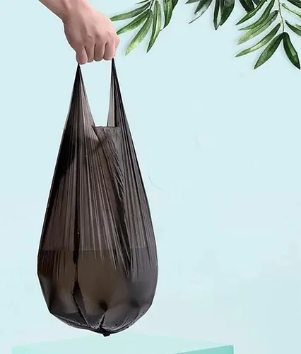 Miniatura 5 de Bolsas de basura negras de 4 galones para baño, 5 rollos/100 unidades, asas pequeñas, bolsas de basura para oficina, papelera de baño, bolsas