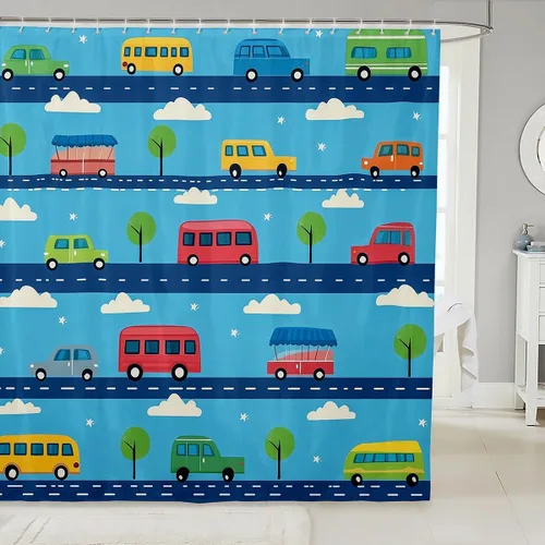 Miniatura 8 de Butterfly Shower Curtain Bohemian Bathroom Shower Curtain Set for Kids Adult Sun Moon Bath Curtain Yellow Butterfly Waterproof Curtains Room Decor