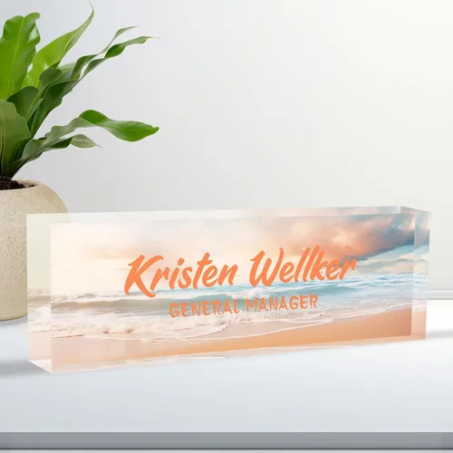 Miniatura 12 de Placa de Nombre Personalizada para Escritorio, Placa de Nombre de Escritorio Personalizada, Placa de Nombre Acrílica Personalizada para Oficina