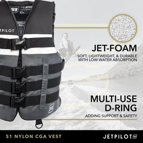 Miniatura 4 de Jet Pilot S1 - Chaleco de nailon CGA Wakeboard para hombre
