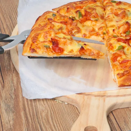 Miniatura 6 de Asdirne Tijeras para pizza, cortador de pizza, hoja desmontable ultra afilada con bandeja, agarre ergonómico de TPR suave, 10.3 pulgadas, negro