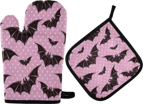 Miniatura 55 de ZZXXB Spring Bird - Guantes de cocina dobles con diseño floral de mariposa, resistentes al calor, antideslizantes, extra largos de 7 x 35 pulgadas