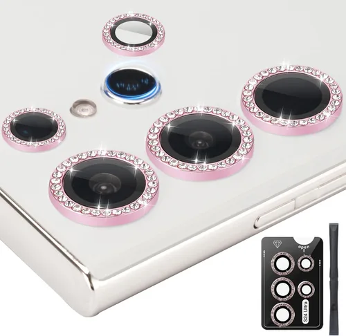 Miniatura 21 de Protector de lente de cámara para Samsung Galaxy S24 Ultra, cubierta individual de lente de vidrio templado con bandeja de instalación para Samsung