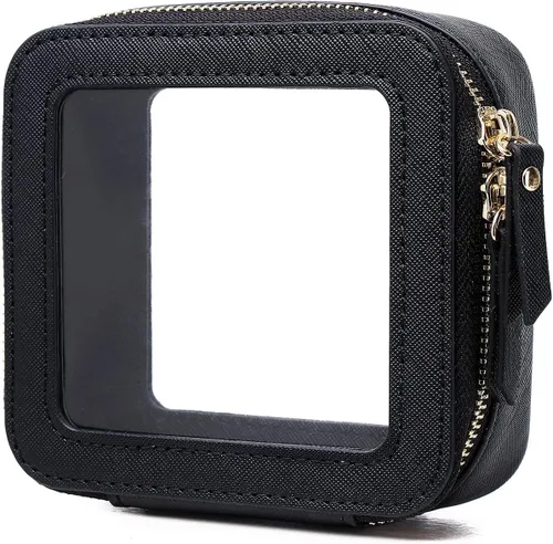 Miniatura 60 de Pinkmik Pequeña bolsa de maquillaje, mini estuche transparente para maquillaje y neceser con cremallera, organizador de bolsos para mujer
