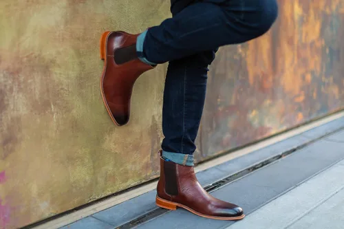 Miniatura 10 de Fashion Tailored Mens Chelsea Boots - Casual Dress Boot with Leather Sole- Rugged Style and Functionality - Rounded Toe