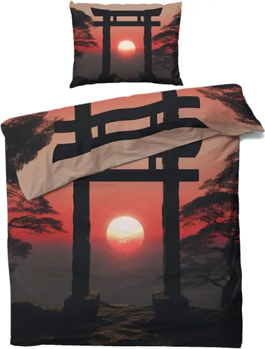 Miniatura 62 de Funda de edredón de ancla, tamaño individual, juego de cama náutico, 2 piezas, funda de edredón con patrón de microfibra suave con lazos
