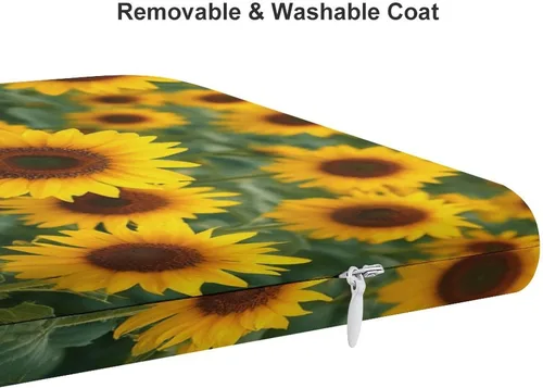Miniatura 4 de Cojín cuadrado de gel refrescante con semillas de girasol de espuma viscoelástica, almohadilla para silla de oficina para aliviar el dolor