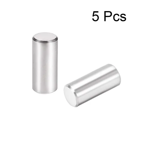 Miniatura 2 de uxcell 5 unids 0.315 in x 0.630 in pasador 304 acero inoxidable estante cilíndrico soporte pin sujetan elementos tono plata
