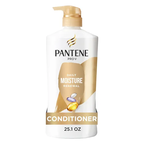 Pantene Acondicionador, Renovación Diaria de Humedad - Nutrientes Pro-V para Cabello Seco, Teñido, de Liso a Rizado, Hidratación y Suavidad de 72