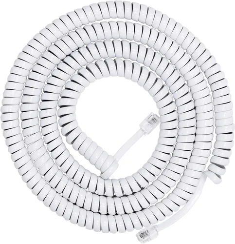 Miniatura 8 de Cable telefónico enrollado Power Gear, 2 pies enrollado, 12 pies desenrollado, cable telefónico compatible con todos los teléfonos fijos, para uso