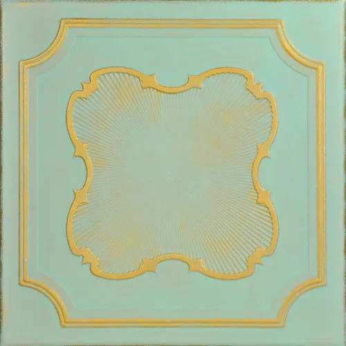 Miniatura 6 de À LA MAISON CEILINGS R74 Coronado - Azulejo de techo de espuma (128 pies cuadrados/caja), paquete de 48 unidades, color blanco liso Latón antiguo