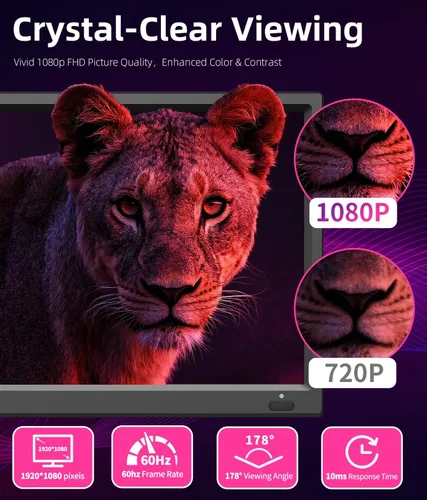 Miniatura 7 de Feihe Televisión inteligente pequeña de 15.6 pulgadas HD 1080P LED, televisión inteligente de pantalla plana con sintonizador ATSC/HDMI/USB/AV