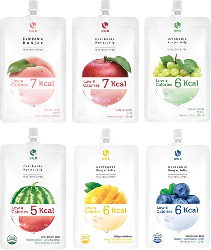 Miniatura 4 de JELLY B Gelatina de Konjac Bebible (10 paquetes de 5.1 fl oz) – 0 gramos de azúcar, solo 6 kcal cada paquete (Manzana)