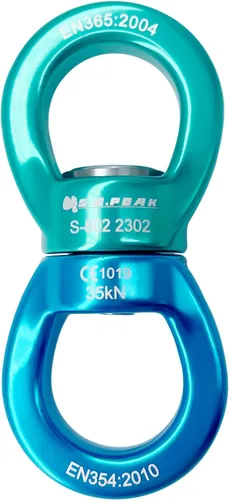 Columpio giratorio de 35 kN, dispositivo giratorio de 360 ° certificado CE, accesorio colgante silencioso para columpio de árbol, danza aérea Azul y