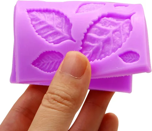 Miniatura 6 de Moldes de silicona para fondant de rosas, moldes de flores y hojas, decoración de tartas, moldes de chocolate para cupcakes, dulces, galletas