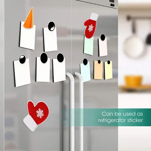 Miniatura 6 de D-FantiX Juego de 16 imanes de Navidad para refrigerador, diseño de muñeco de nieve, bonitos y divertidos imanes para refrigerador, decoraciones