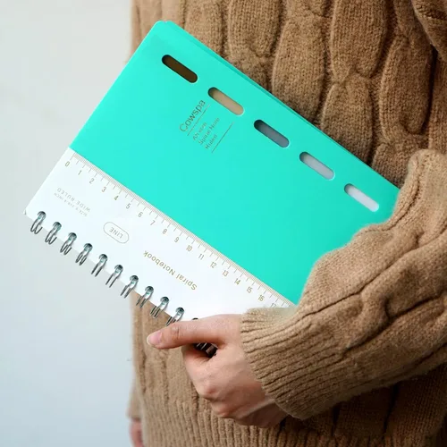 Miniatura 7 de Yoment Cuaderno de espiral de 5 materias encuadernado en espiral con rayas anchas de 7 x 8.5 pulgadas, cuaderno de espiral de tapa dura