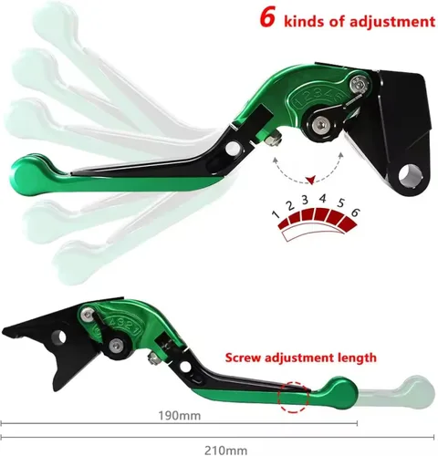 Miniatura 6 de Generic Motorcycle Brake Clutch Levers For Fz8 Fz 8 Fz8 2010 2011 2012-2016 2017 2018 Motorcycle Brake Clutch Lever Handlebar Handle Grips Ends