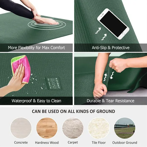 Miniatura 4 de GXMMAT Large Yoga Mat 6'x4'/6'x6'/7'x5'(7mm/9mm), Extra Thick Workout Mats for Home Gym Flooring,Ultra Comfortable Non-Slip Quick Resilient Barefoot