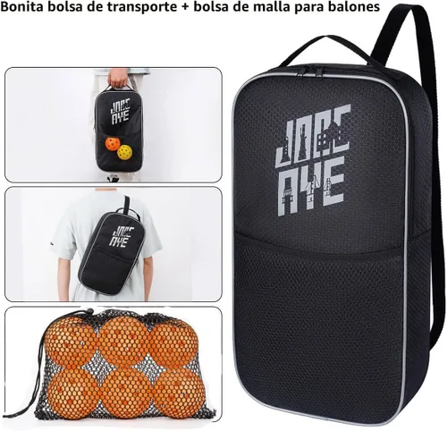 Miniatura 6 de JoncAye Pickleball Paddles Set of 4 or 2, USAPA Approved Fiberglass Rackets with Outdoor Indoor Balls, Bag, Overgrip, Lightweight for Family