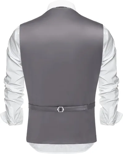 Miniatura 5 de COOFANDY Chaleco de traje de negocios para hombre, chaleco de vestir casual, chaleco ajustado