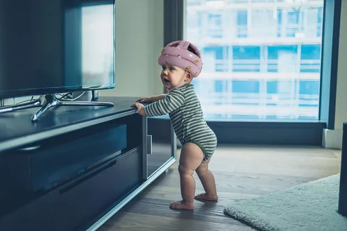 Miniatura 7 de Simplicity - Casco de seguridad acolchado a prueba de golpes, para bebé o niño pequeño Zanahoria rosa