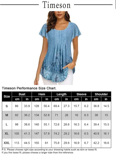 Miniatura 6 de Timeson Blusa de manga corta para mujer, diseño floral, de doble capa, casual, elegante