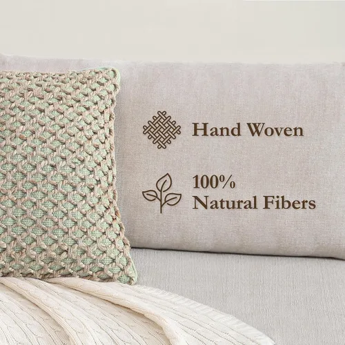Miniatura 4 de Boho Living Jada Cojín Decorativo, Incluye Acento, Diseño Tejido Premium, Decoración de Sala de Estar, (1) Funda de Cojín de 20" x 20" con Relleno