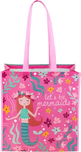 Stephen Joseph Bolsas de regalo recicladas grandes para niños, Sirena, Bolsas de regalo recicladas grandes