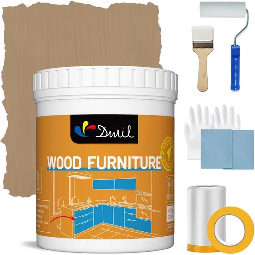 Miniatura 18 de DWIL Pintura acrílica para madera para muebles, semibrillante, adecuada para renovación de superficies de madera, no tóxica e inodora, ecológica
