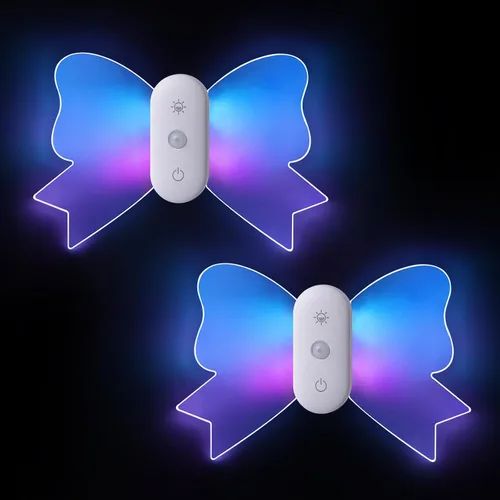 Miniatura 11 de LOFTEK Luz Nocturna de Mariposa, Luz Nocturna Recargable con Sensor de Movimiento, 2 Modos de Color y Luz Nocturna RGB Ajustable, Se Pega
