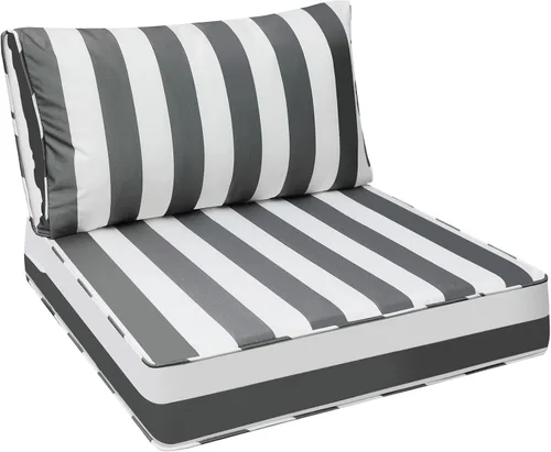 Miniatura 47 de AAAAAcessories Cojines de asiento para exteriores, resistentes a la decoloración, cojines de repuesto impermeables para muebles de patio, 21 x 21 x