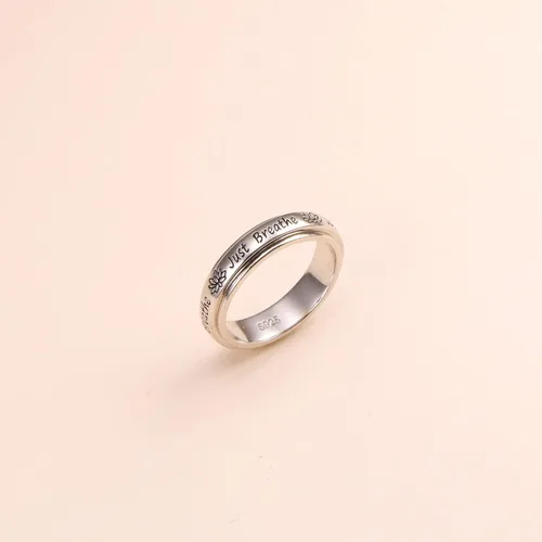 Miniatura 3 de Anillos giratorios de plata de ley S925 para aliviar la ansiedad y el aburrimiento TDAH autismo banda para mujeres y adolescentes