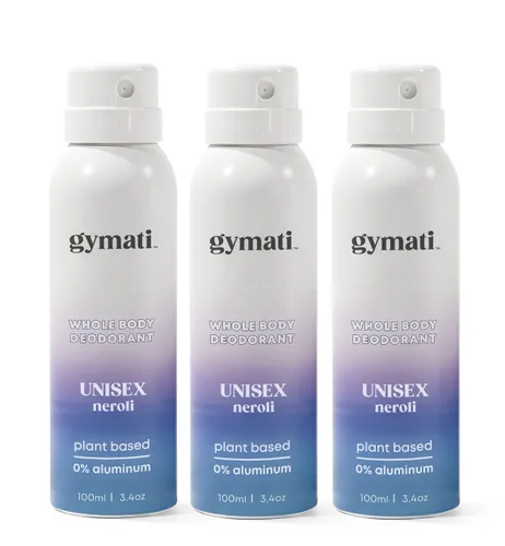 Miniatura 10 de Gymati Desodorante corporal natural en aerosol sin aluminio, unisex, paquete de 2
