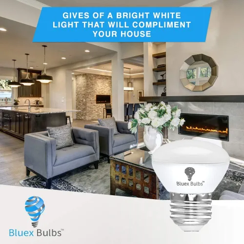 Miniatura 3 de Paquete de 4 bombillas LED R14 de 4W, base E26, mini reflector, bombilla de luz de inundación regulable, 4000K blanco frío - equivalente a 40W