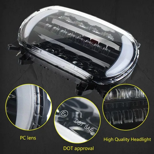 Miniatura 4 de Road Glide Faros LED con Intermitentes para Motocicletas, Luces Laterales de Circulación Diurna aptas para Motocicleta Road Glide 2015 2016 2017