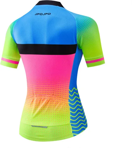 Miniatura 2 de Maillot de ciclismo de manga corta para mujer, ropa de bicicleta, chaqueta de bicicleta con bolsillos, transpirable