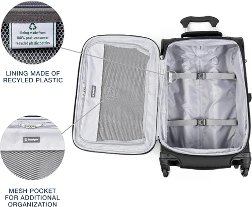 Miniatura 41 de Travelpro Maxlite 5 - Juego de 2 piezas de equipaje de mano de tela, expandibles con 4 ruedas giratorias, bolso blando para debajo del asiento, Negro