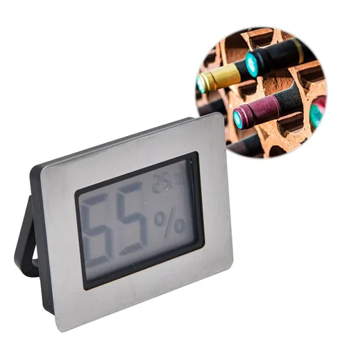 Miniatura 9 de Termómetro higrómetro Guitarra Caso Gabinete de vino Humidor Medidor Integrado Termo Higrómetro con Electrónico