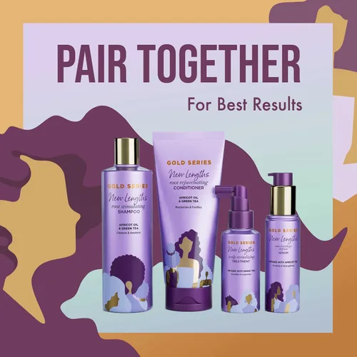 Miniatura 6 de Pantene Gold Series New Lengths - Tratamiento revitalizante para el cuero cabelludo, 4.2 onzas líquidas con infusión de té verde, hidrata, fortalece