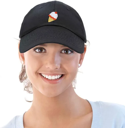 Miniatura 5 de DALIX - Gorra de béisbol de sarga de algodón con bordado de helado