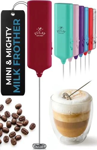 Miniatura 43 de Mini y Poderoso Espumador de Leche de Mano – Potente Espumador de Café de Mano, Mezclador de Bebidas Operado con Pilas – Tamaño de Bolsillo Compacto