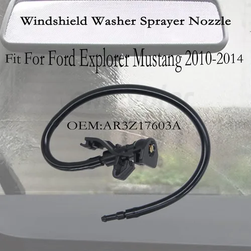 Miniatura 2 de 2 boquillas de limpiaparabrisas delantero de repuesto para Ford Explorer Mustang 2010-2014. OEM: AR3Z17603A negro