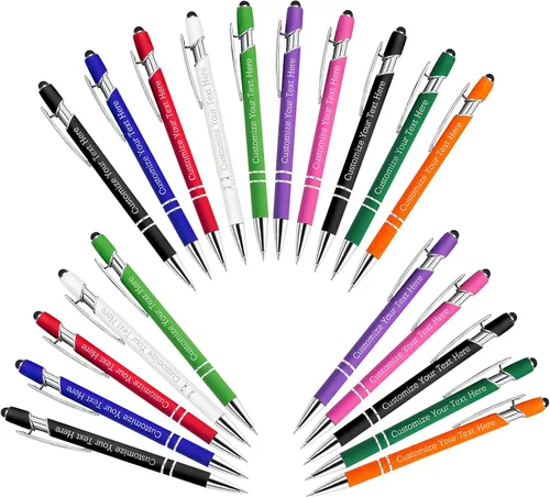Miniatura 47 de Bolígrafos personalizados personalizados con grabado gratuito a granel con mensaje de nombre, bolígrafos personalizados para negocios, oficina